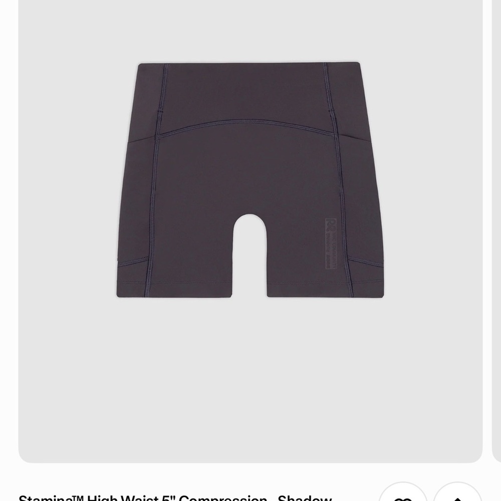 Stamina High Waist Compression Bike Shorts - Gray BANDIT